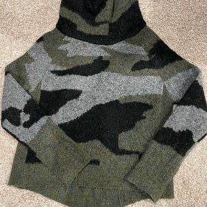 Aqua camo sweater